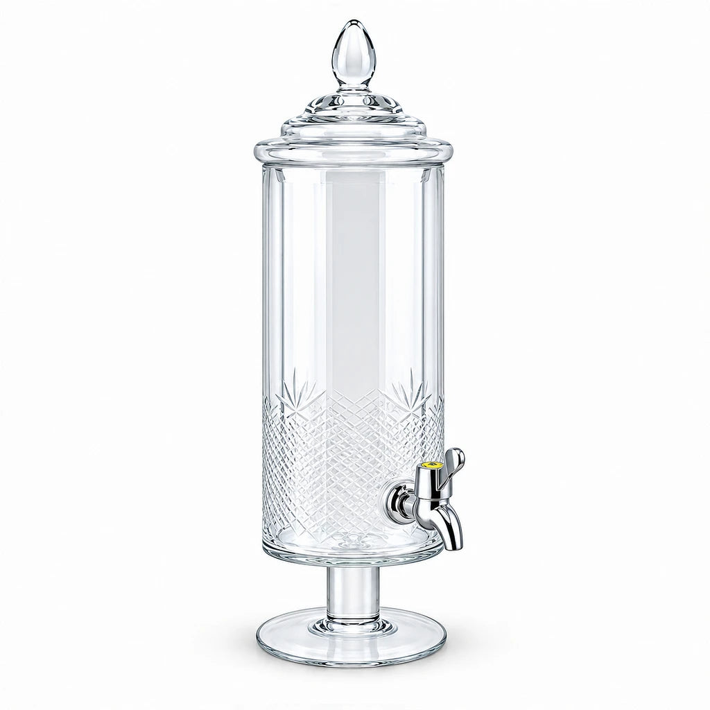 Danny Home 4-Litre Footed Glass Beverage Dispenser