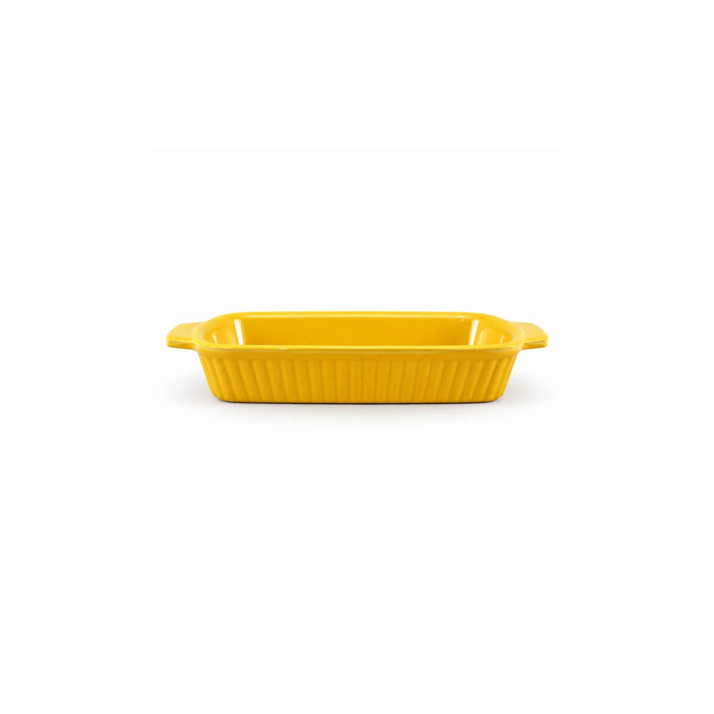 Blaze Derma 10-Inch Melamine Rectangular Dish - Red, Yellow & Black