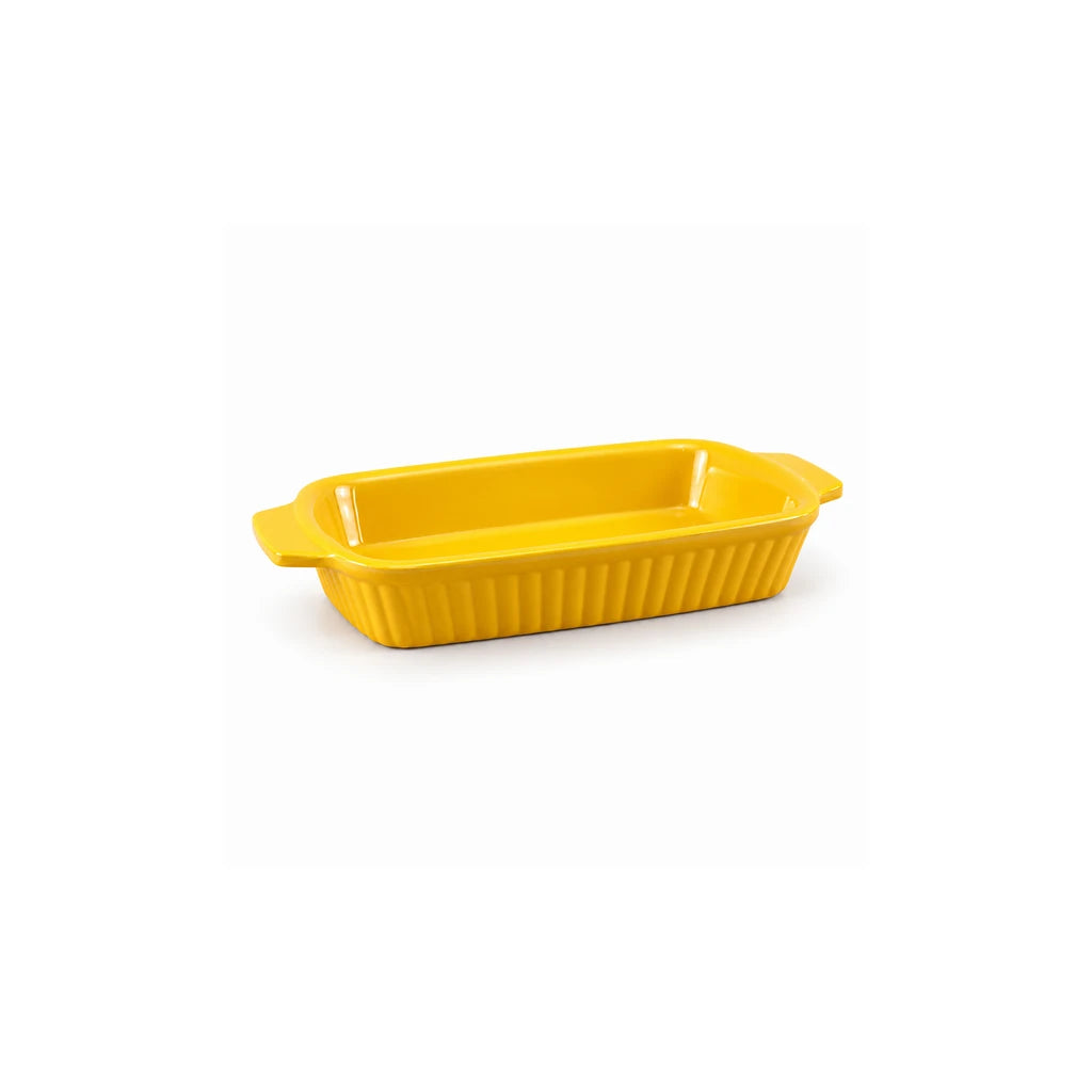 Blaze Derma 10-Inch Melamine Rectangular Dish - Red, Yellow & Black