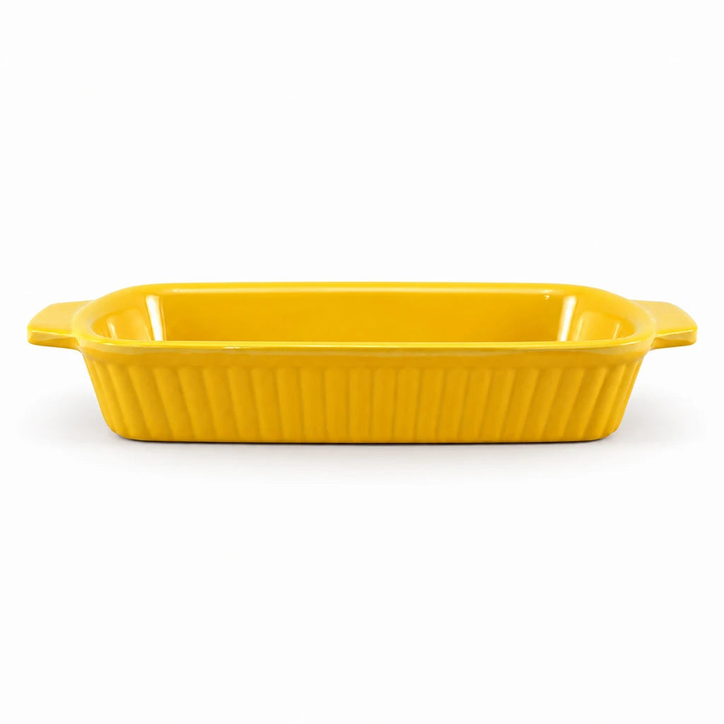 Blaze Derma 12-Inch Melamine Rectangular Dish - Red, Yellow & Black