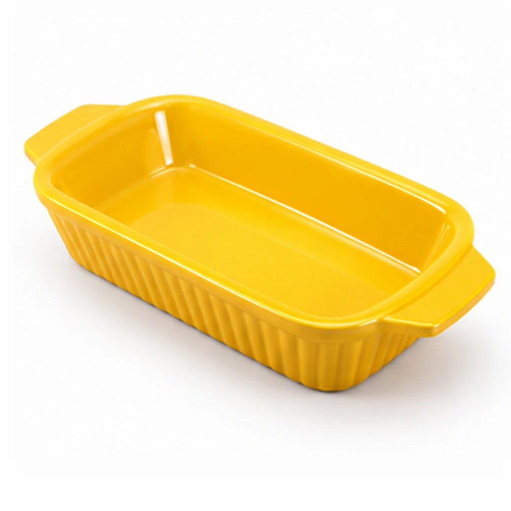 Blaze Derma 12-Inch Melamine Rectangular Dish - Red, Yellow & Black