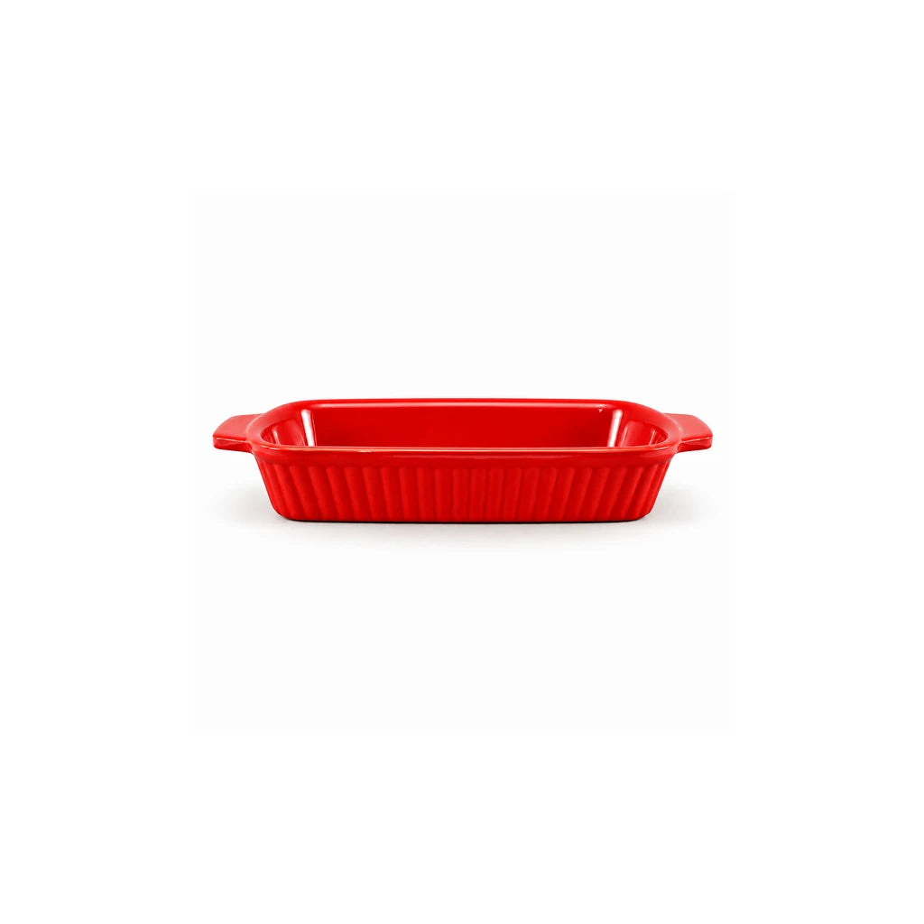 Blaze Derma 10-Inch Melamine Rectangular Dish - Red, Yellow & Black