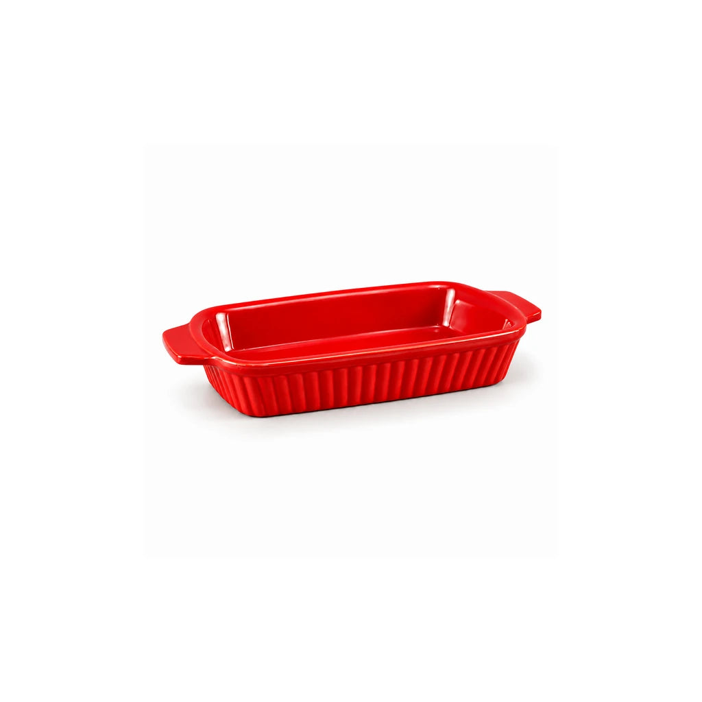 Blaze Derma 10-Inch Melamine Rectangular Dish - Red, Yellow & Black