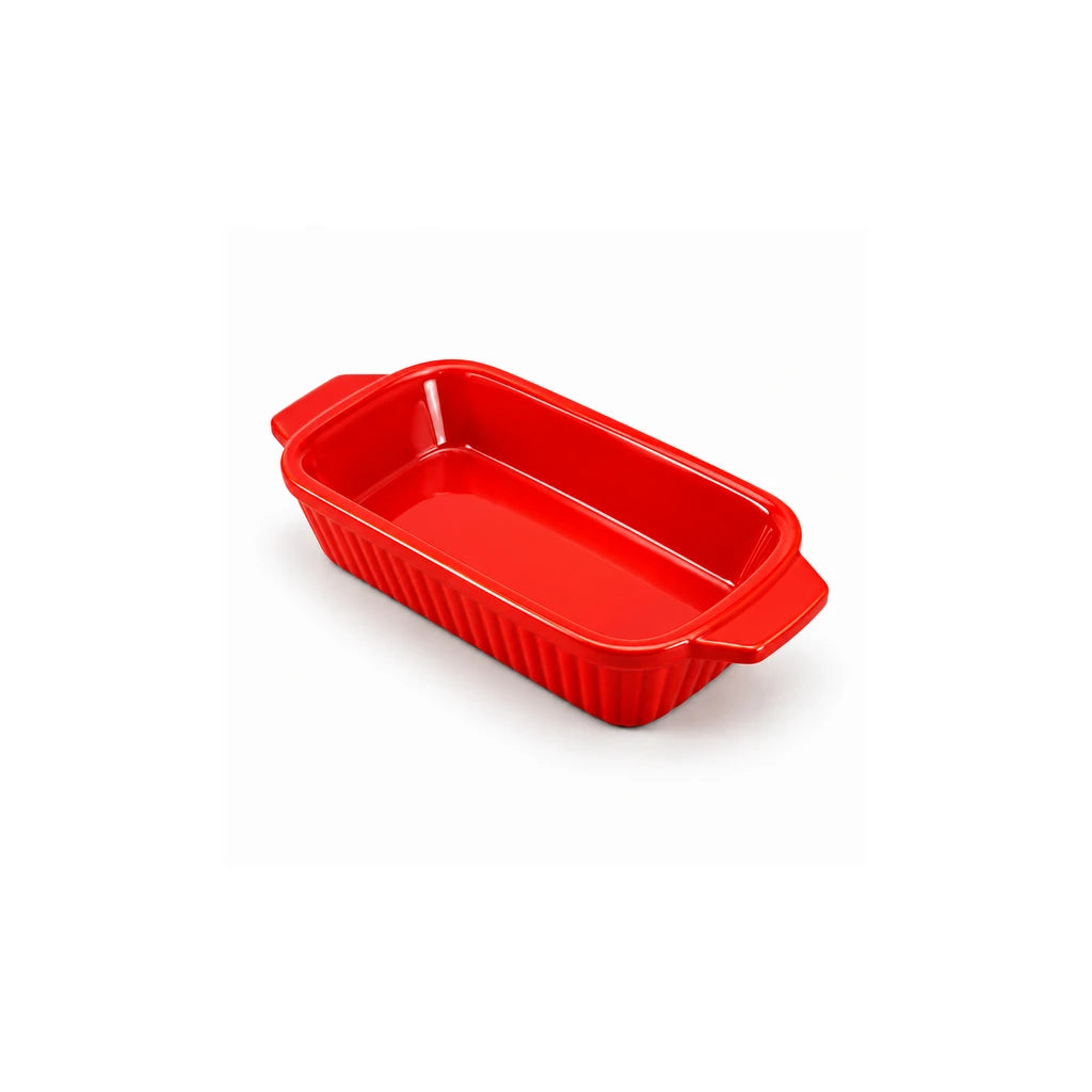 Blaze Derma 10-Inch Melamine Rectangular Dish - Red, Yellow & Black
