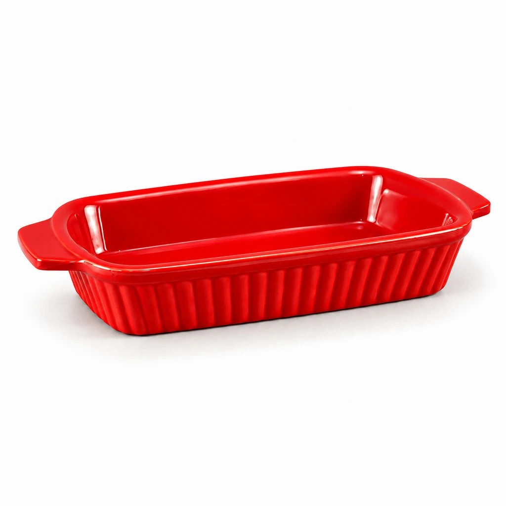 Blaze Derma 12-Inch Melamine Rectangular Dish - Red, Yellow & Black