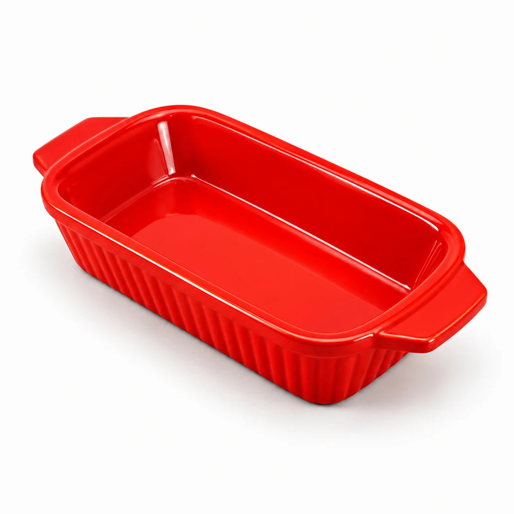 Blaze Derma 12-Inch Melamine Rectangular Dish - Red, Yellow & Black