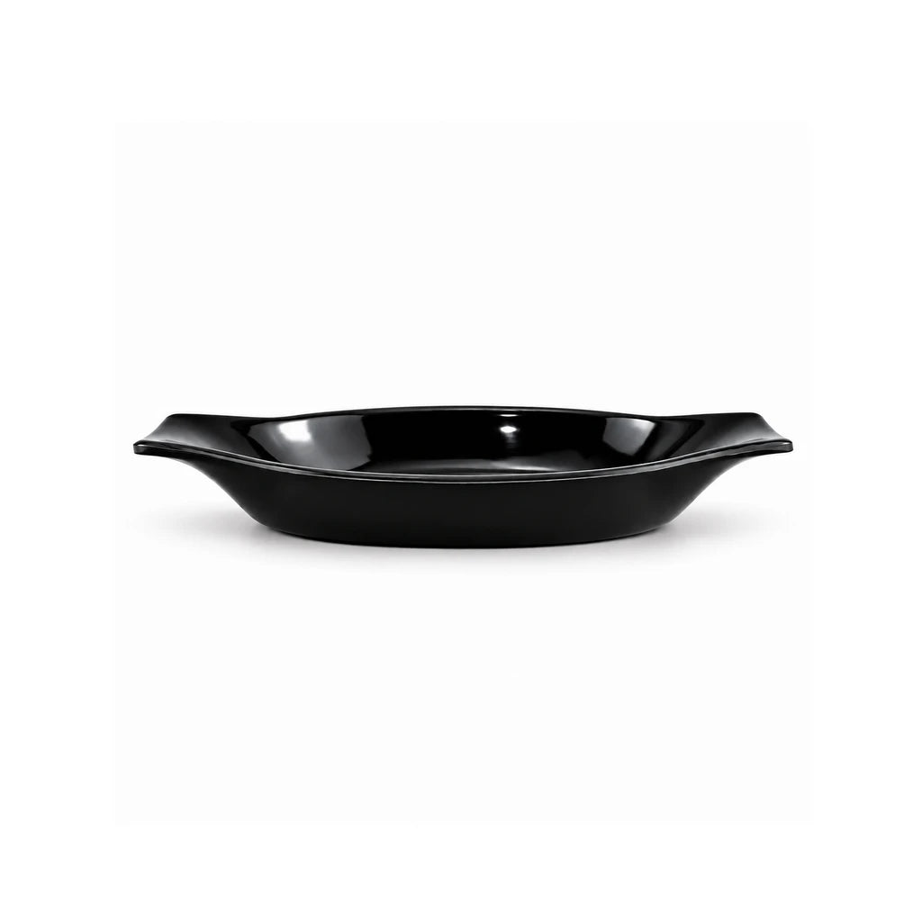 Blaze Casa 10-Inch Melamine Boat-Shaped Serving Dish - Red, Yellow & Black