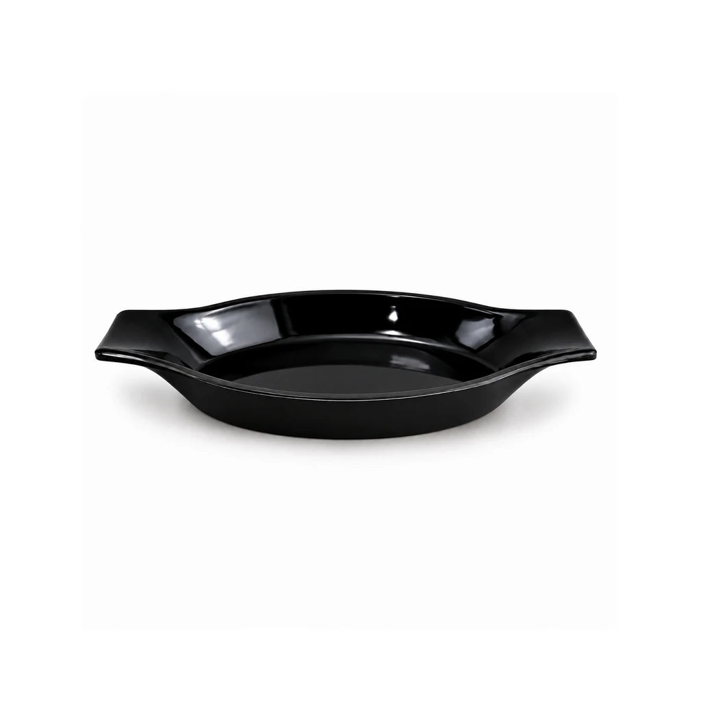Blaze Casa 10-Inch Melamine Boat-Shaped Serving Dish - Red, Yellow & Black