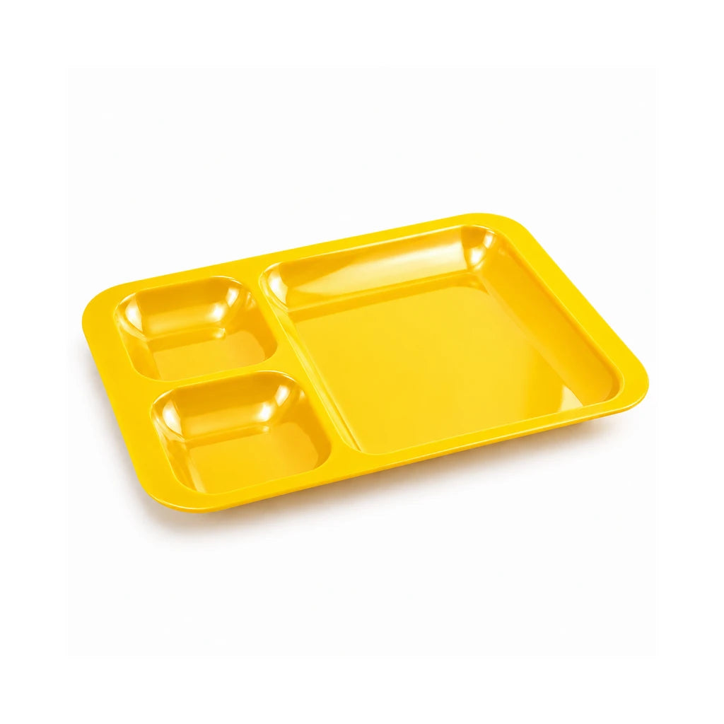 Blaze 3-Portion Melamine Tray - Red, Yellow & Black