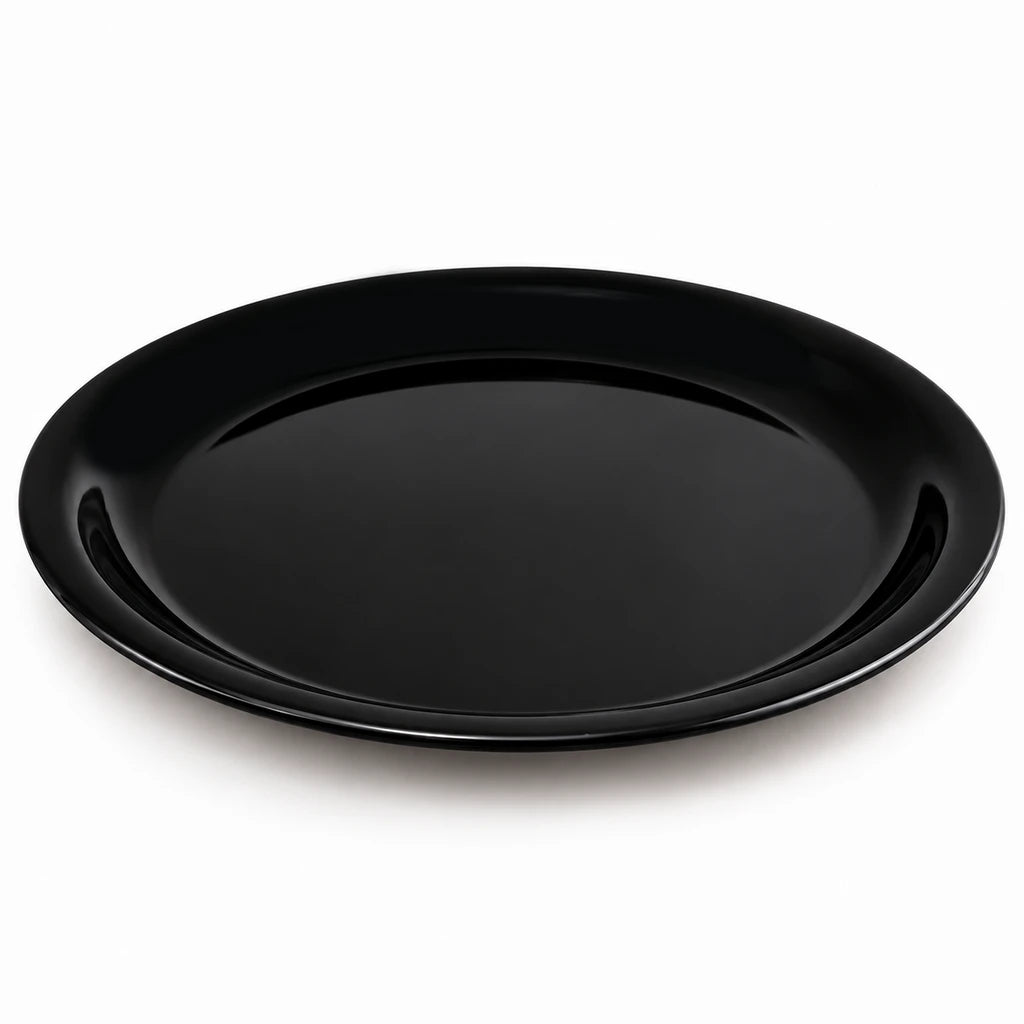 Blaze 14-Inch Melamine Round Tray - Red, Yellow & Black