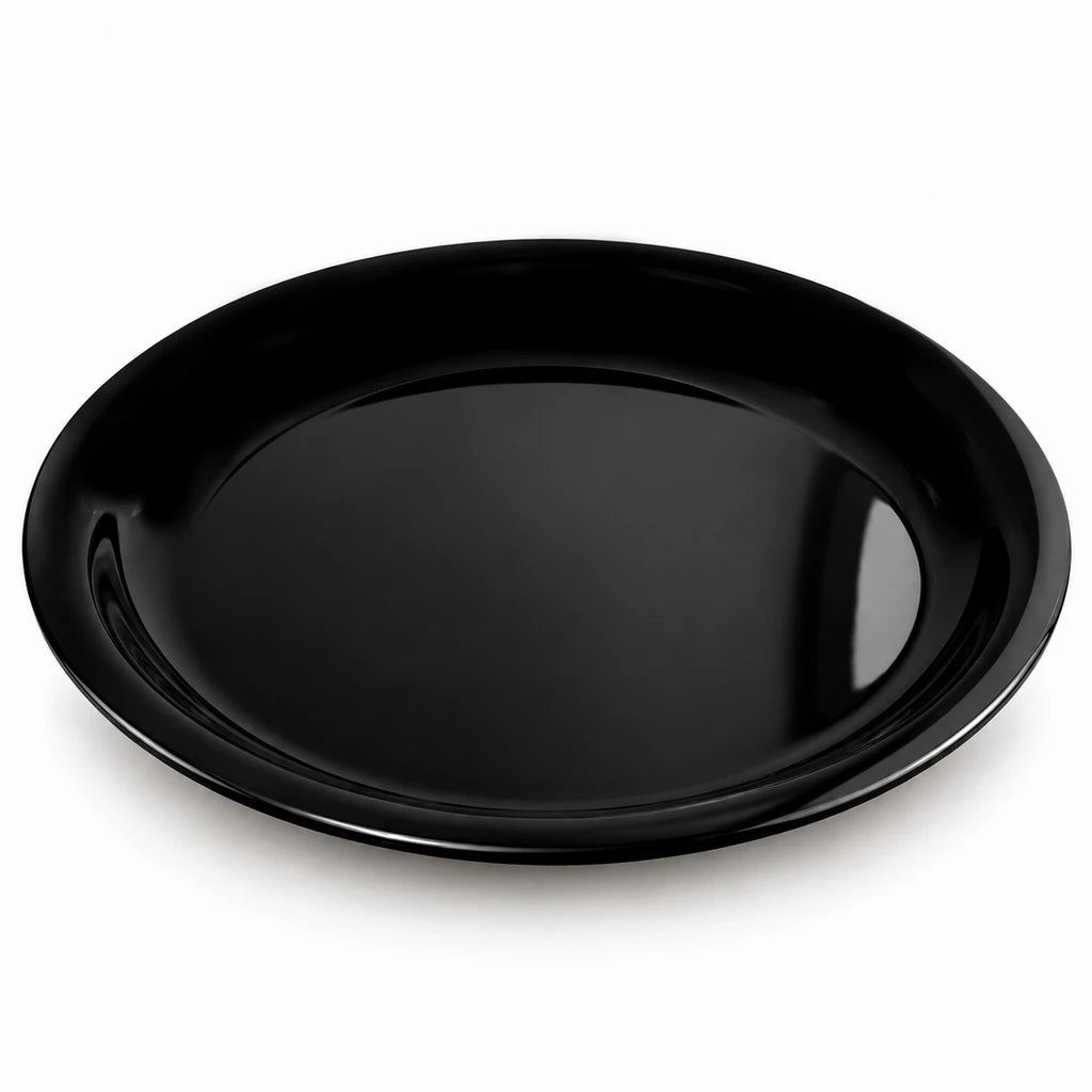 Blaze 14-Inch Melamine Round Tray - Red, Yellow & Black
