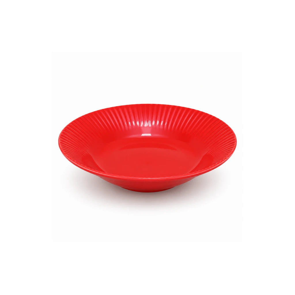 Blaze Rollo 8-Inch Melamine Deep Soup Plate - Red, Yellow & Black