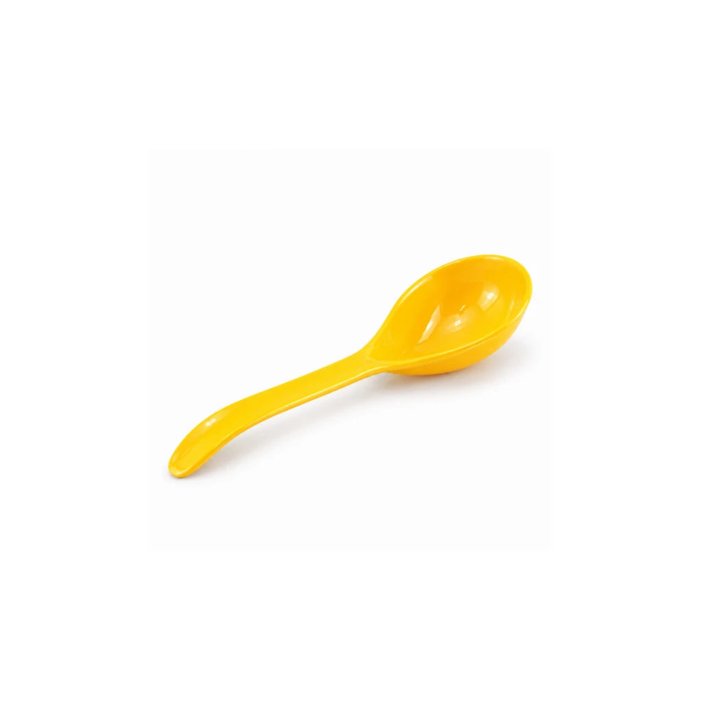 Blaze 6-Inch Melamine Serving Soup Spoon - Red, Yellow & Black