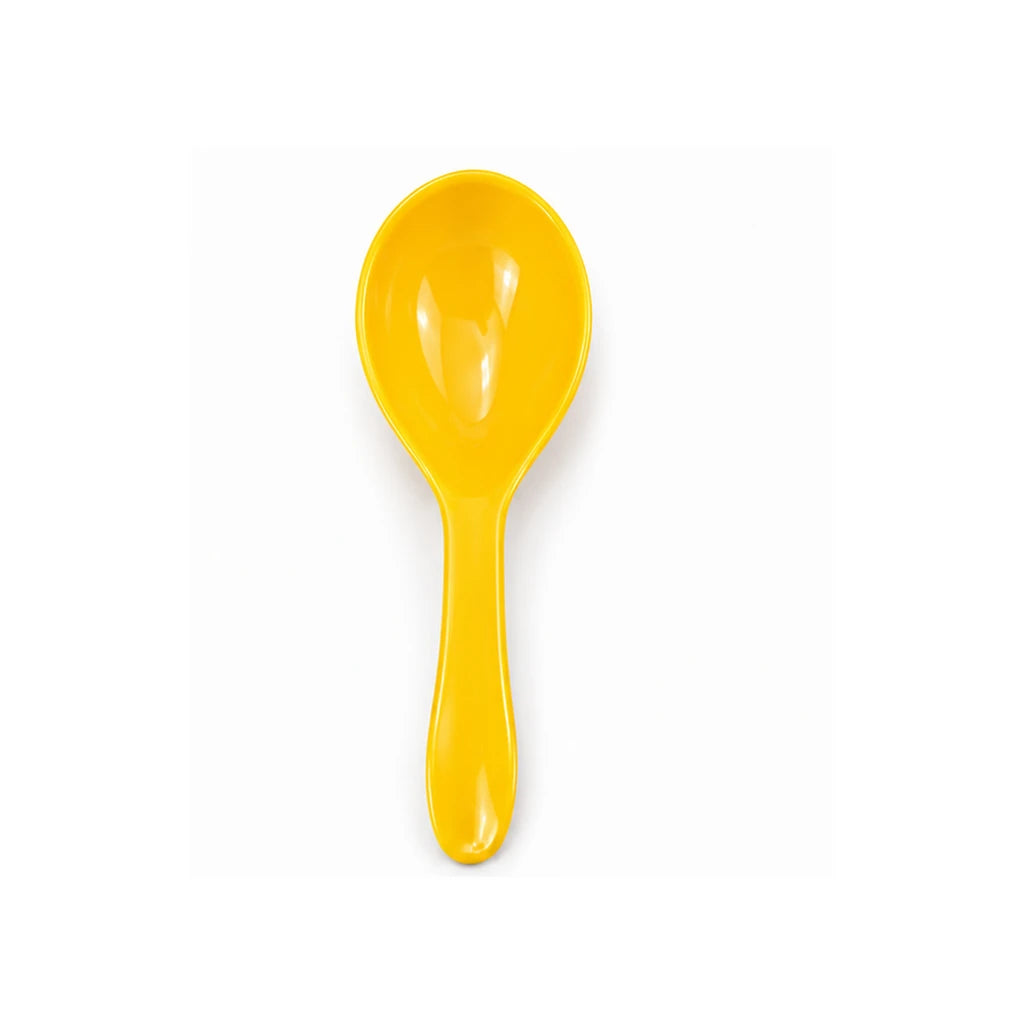Blaze 6-Inch Melamine Serving Soup Spoon - Red, Yellow & Black