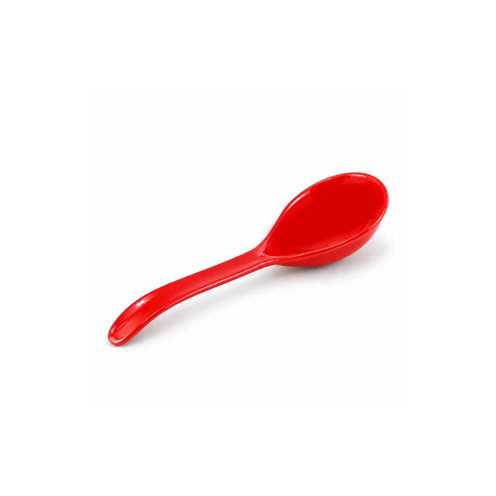 Blaze 6-Inch Melamine Serving Soup Spoon - Red, Yellow & Black
