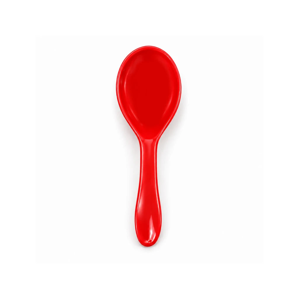Blaze 6-Inch Melamine Serving Soup Spoon - Red, Yellow & Black