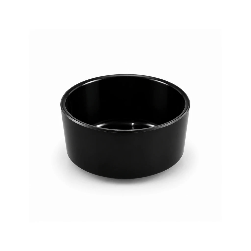 Blaze Mel Melamine Black Bowl, Spoon & Saucer - Individual Pieces or Set