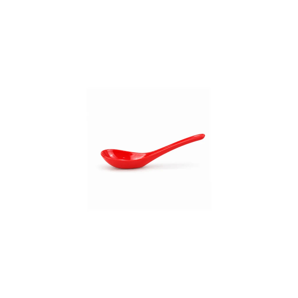 Blaze Mel Melamine Red Bowl, Spoon & Saucer - Individual Pieces or Set