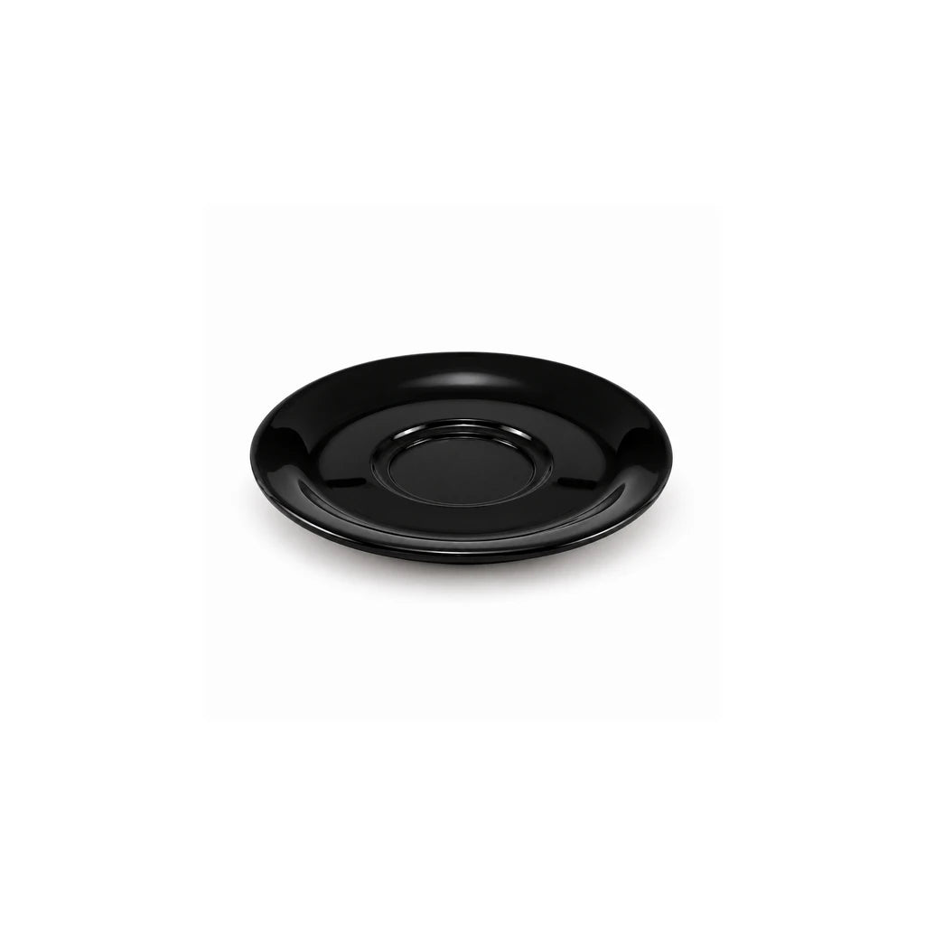 Blaze Mel Melamine Black Bowl, Spoon & Saucer - Individual Pieces or Set