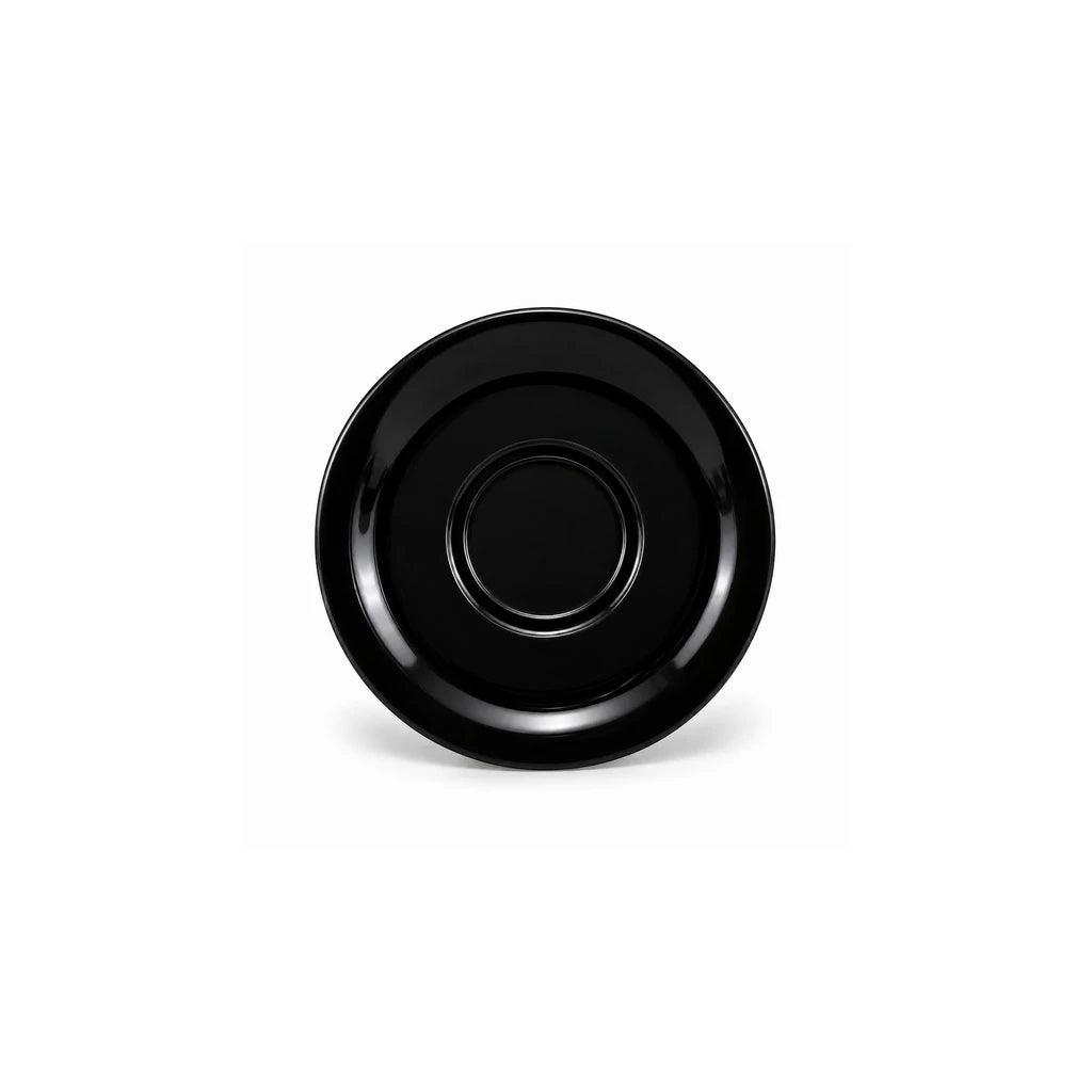 Blaze Mel Melamine Black Bowl, Spoon & Saucer - Individual Pieces or Set