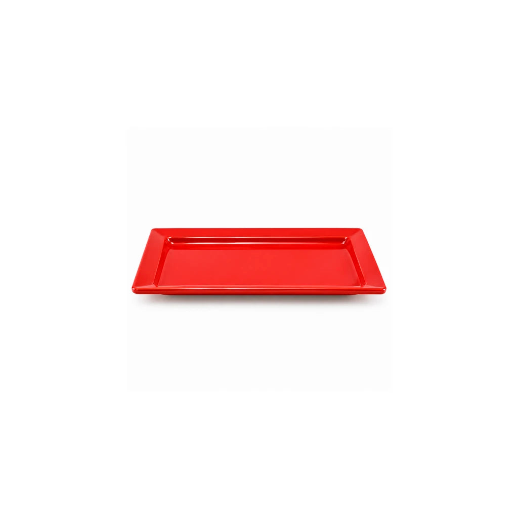 Blaze Rio 10-Inch Melamine Rectangular Platter - Red, Yellow & Black