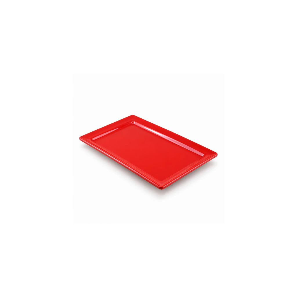 Blaze Rio 10-Inch Melamine Rectangular Platter - Red, Yellow & Black