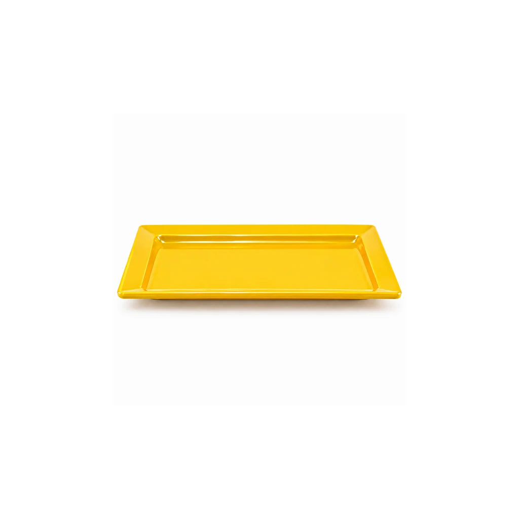 Blaze Rio 10-Inch Melamine Rectangular Platter - Red, Yellow & Black
