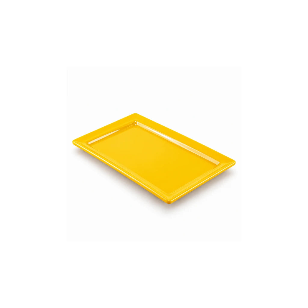 Blaze Rio 10-Inch Melamine Rectangular Platter - Red, Yellow & Black