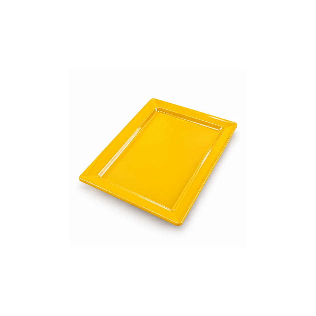 Blaze Rio 10-Inch Melamine Rectangular Platter - Red, Yellow & Black