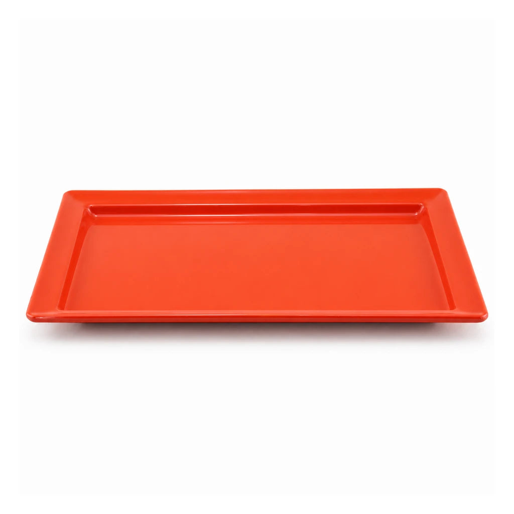 Blaze Rio 12-Inch Melamine Rectangular Platter - Red, Yellow & Black