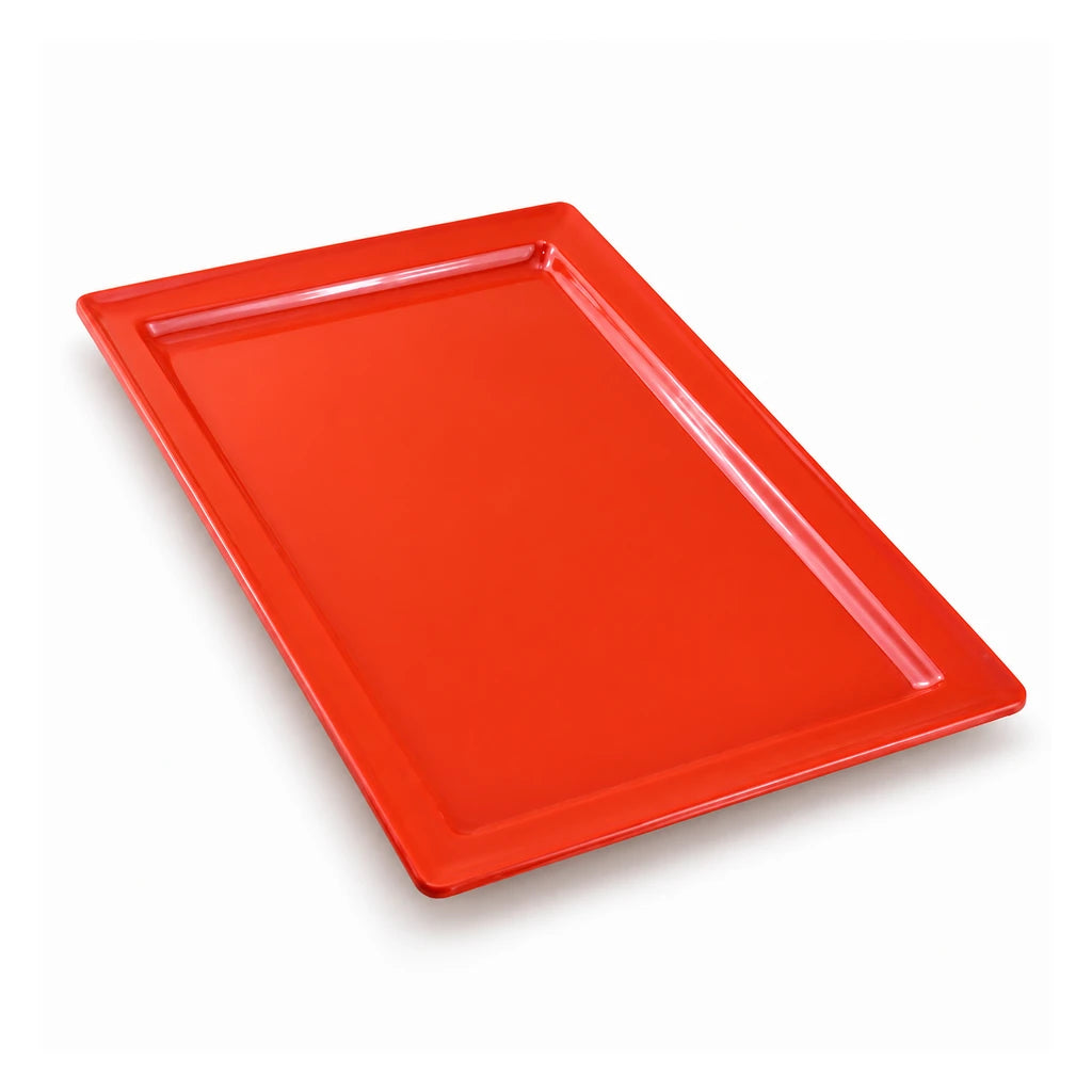 Blaze Rio 12-Inch Melamine Rectangular Platter - Red, Yellow & Black