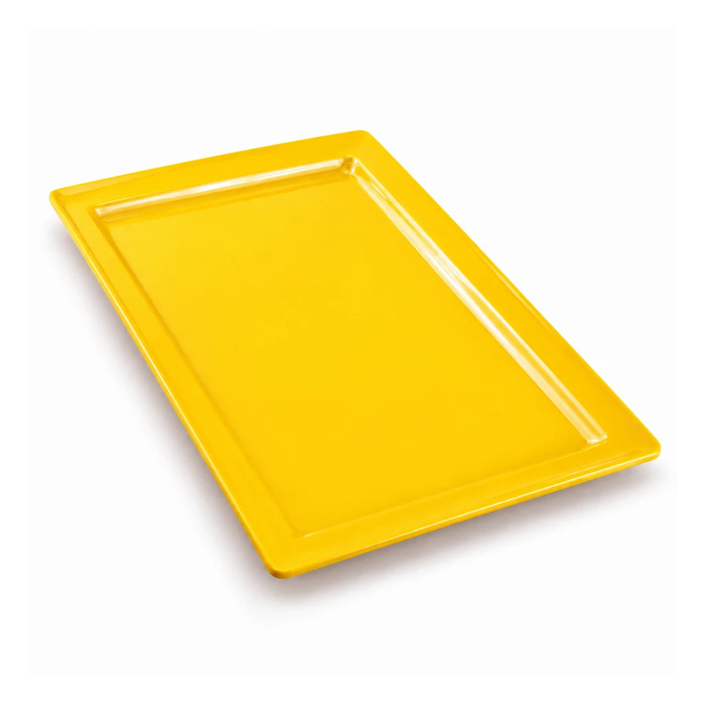 Blaze Rio 12-Inch Melamine Rectangular Platter - Red, Yellow & Black