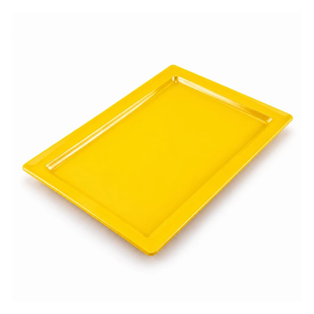 Blaze Rio 12-Inch Melamine Rectangular Platter - Red, Yellow & Black