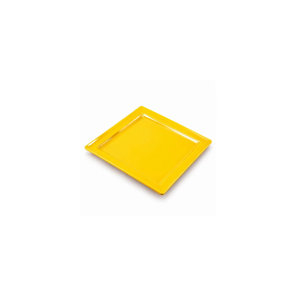 Blaze Rio 7.5-Inch Melamine Square Flat Plate - Red, Yellow & Black