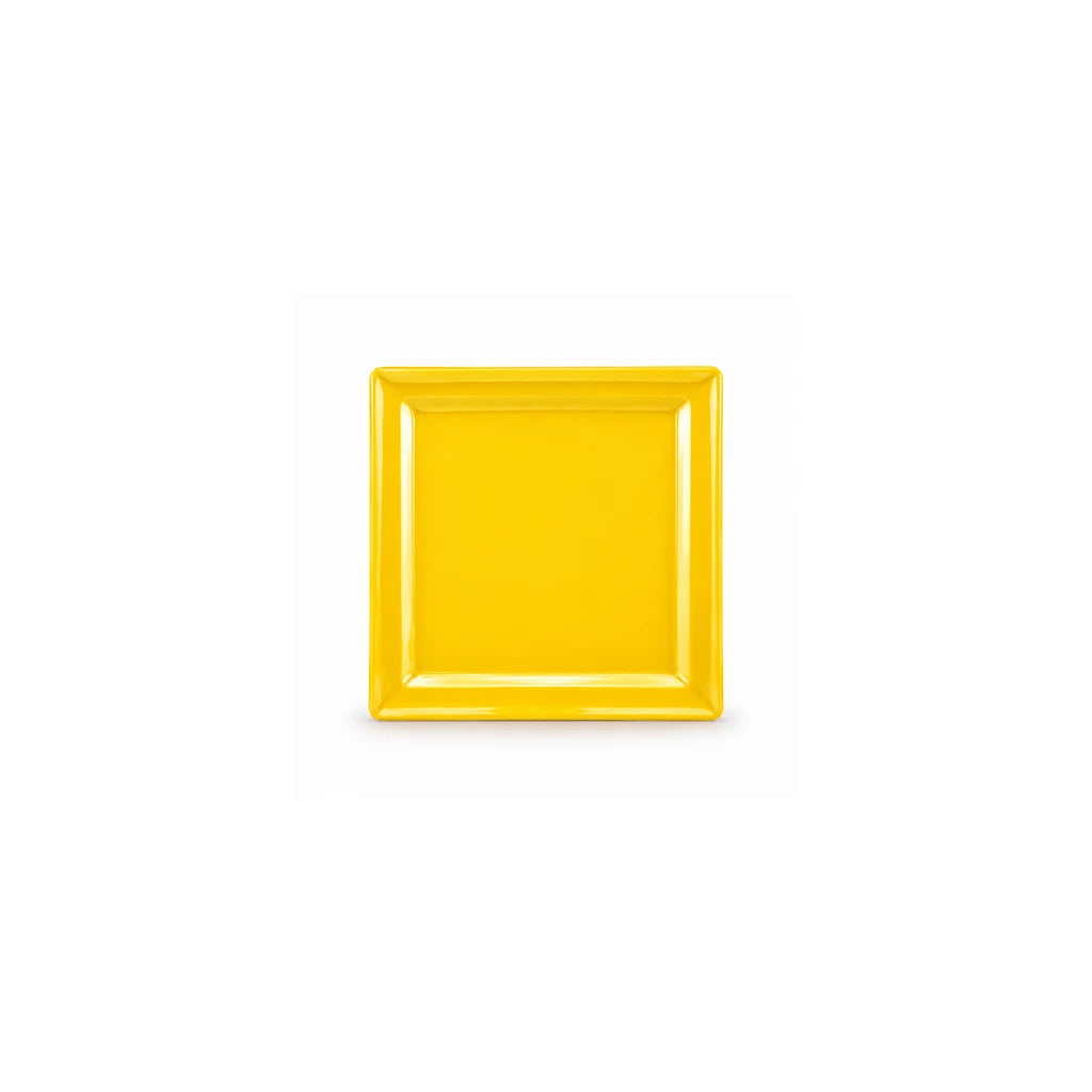 Blaze Rio 7.5-Inch Melamine Square Flat Plate - Red, Yellow & Black