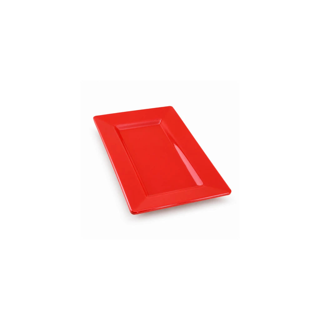 Blaze Mac 10-Inch Melamine Rectangular Platter - Red, Yellow & Black