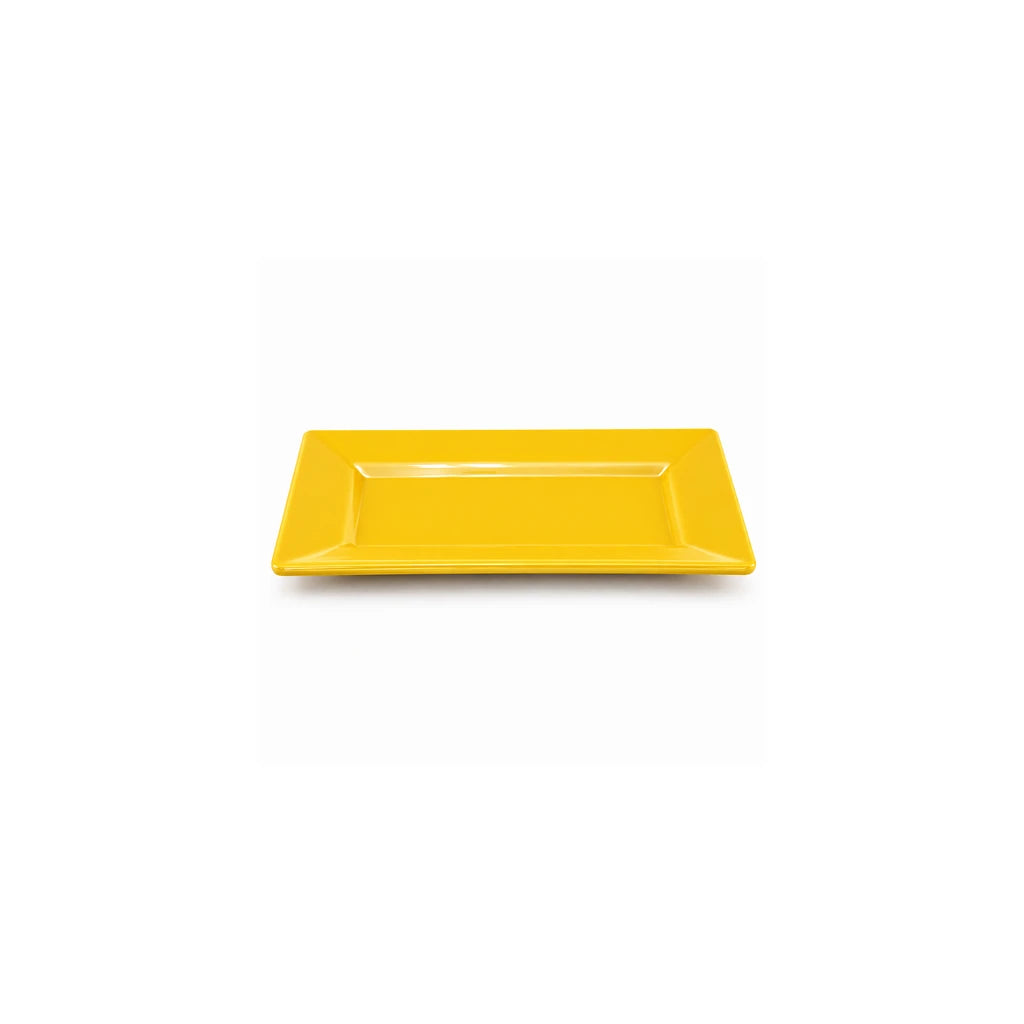 Blaze Mac 10-Inch Melamine Rectangular Platter - Red, Yellow & Black