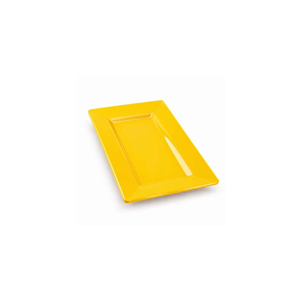 Blaze Mac 10-Inch Melamine Rectangular Platter - Red, Yellow & Black