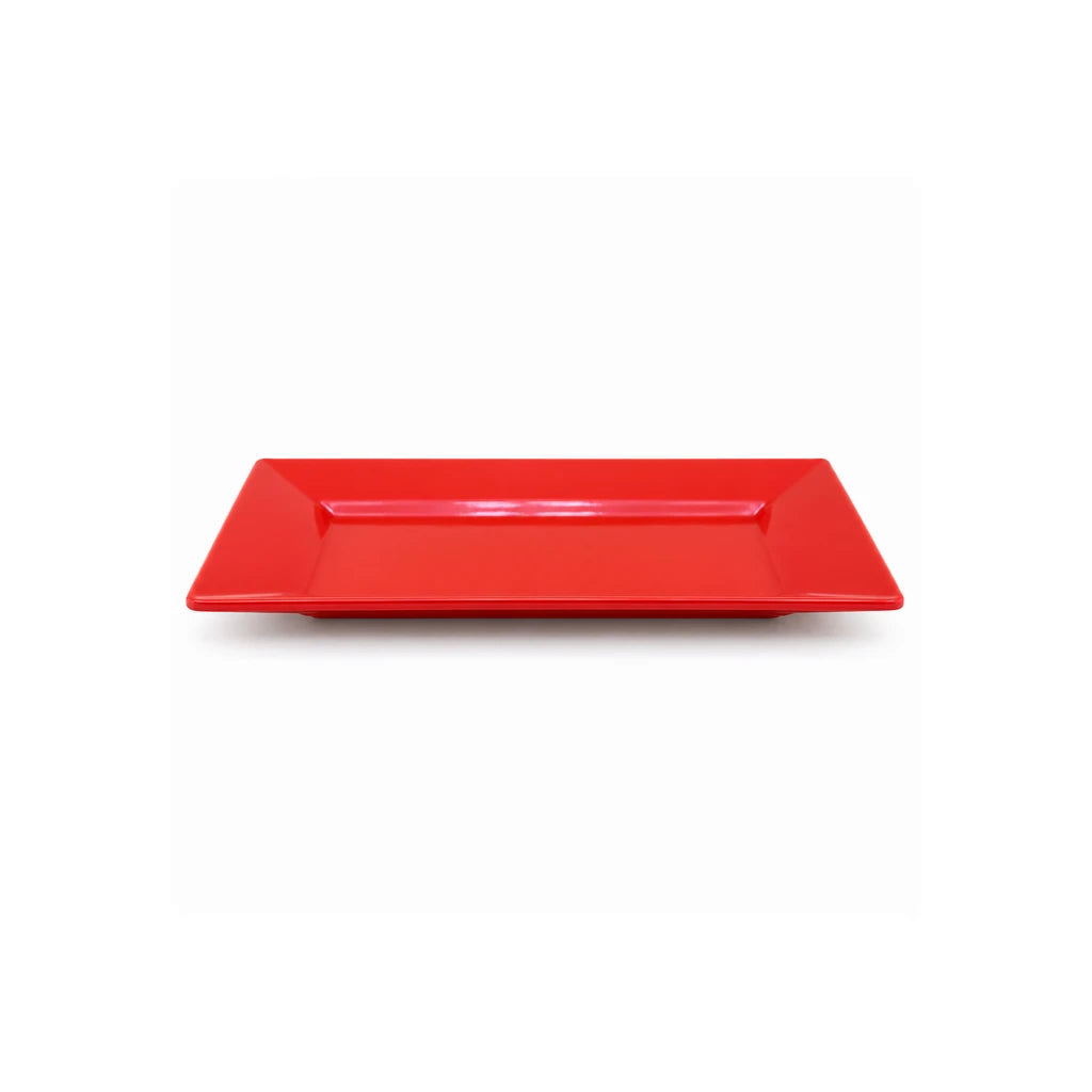 Blaze Mac 12-Inch Melamine Rectangular Platter - Red, Yellow & Black