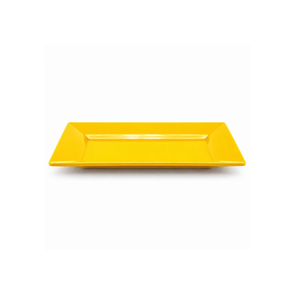 Blaze Mac 12-Inch Melamine Rectangular Platter - Red, Yellow & Black