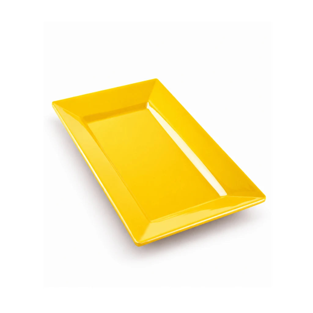 Blaze Mac 12-Inch Melamine Rectangular Platter - Red, Yellow & Black