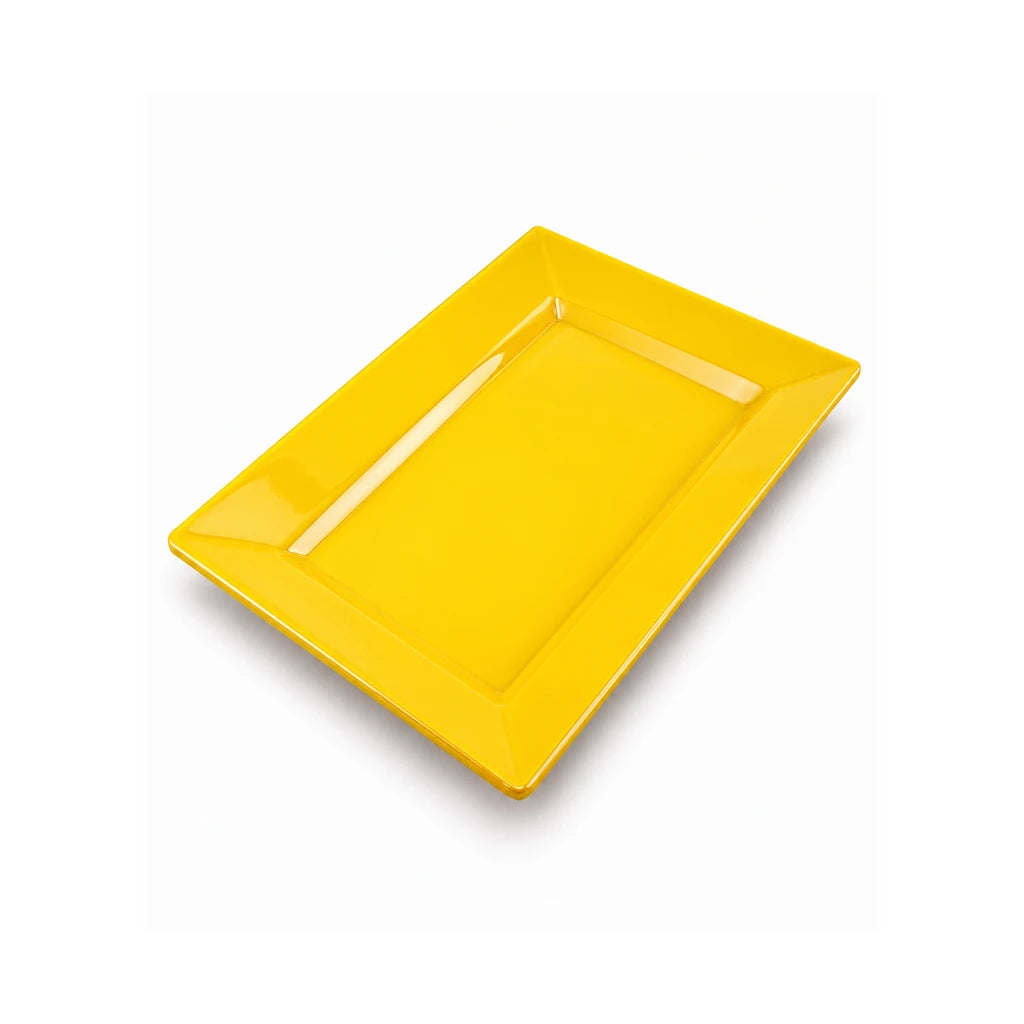 Blaze Mac 12-Inch Melamine Rectangular Platter - Red, Yellow & Black