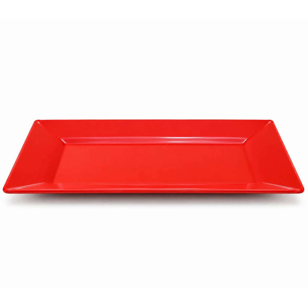 Blaze Mac 14-Inch Melamine Rectangular Platter - Red, Yellow & Black