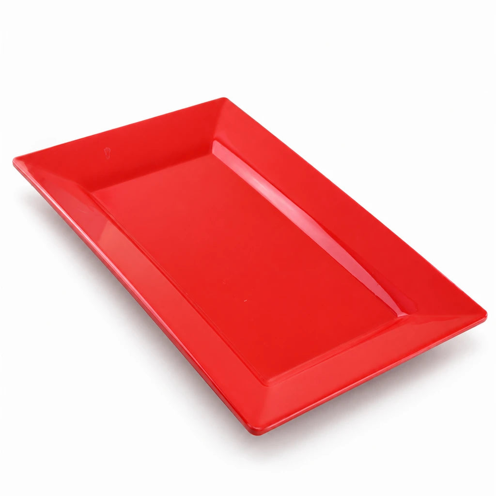Blaze Mac 14-Inch Melamine Rectangular Platter - Red, Yellow & Black
