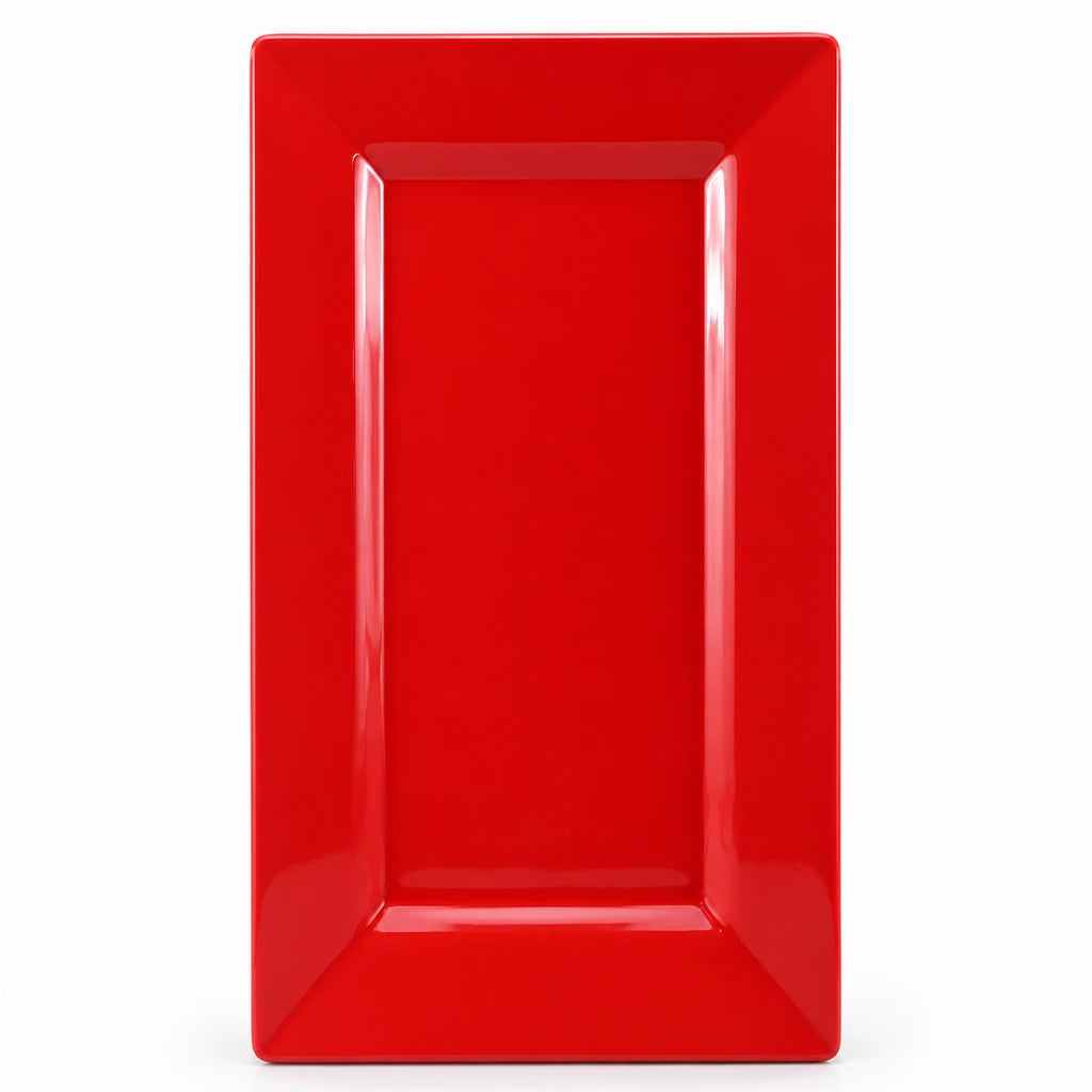 Blaze Mac 14-Inch Melamine Rectangular Platter - Red, Yellow & Black