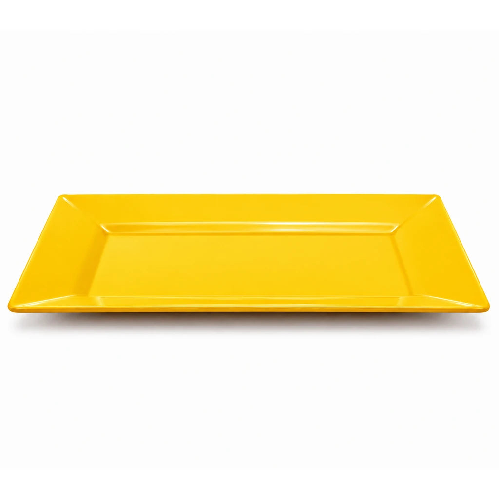 Blaze Mac 14-Inch Melamine Rectangular Platter - Red, Yellow & Black
