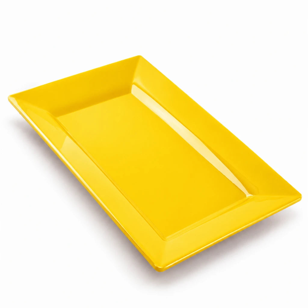 Blaze Mac 14-Inch Melamine Rectangular Platter - Red, Yellow & Black