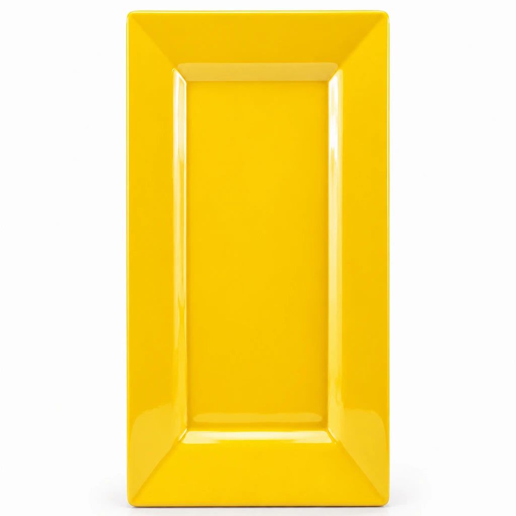Blaze Mac 14-Inch Melamine Rectangular Platter - Red, Yellow & Black