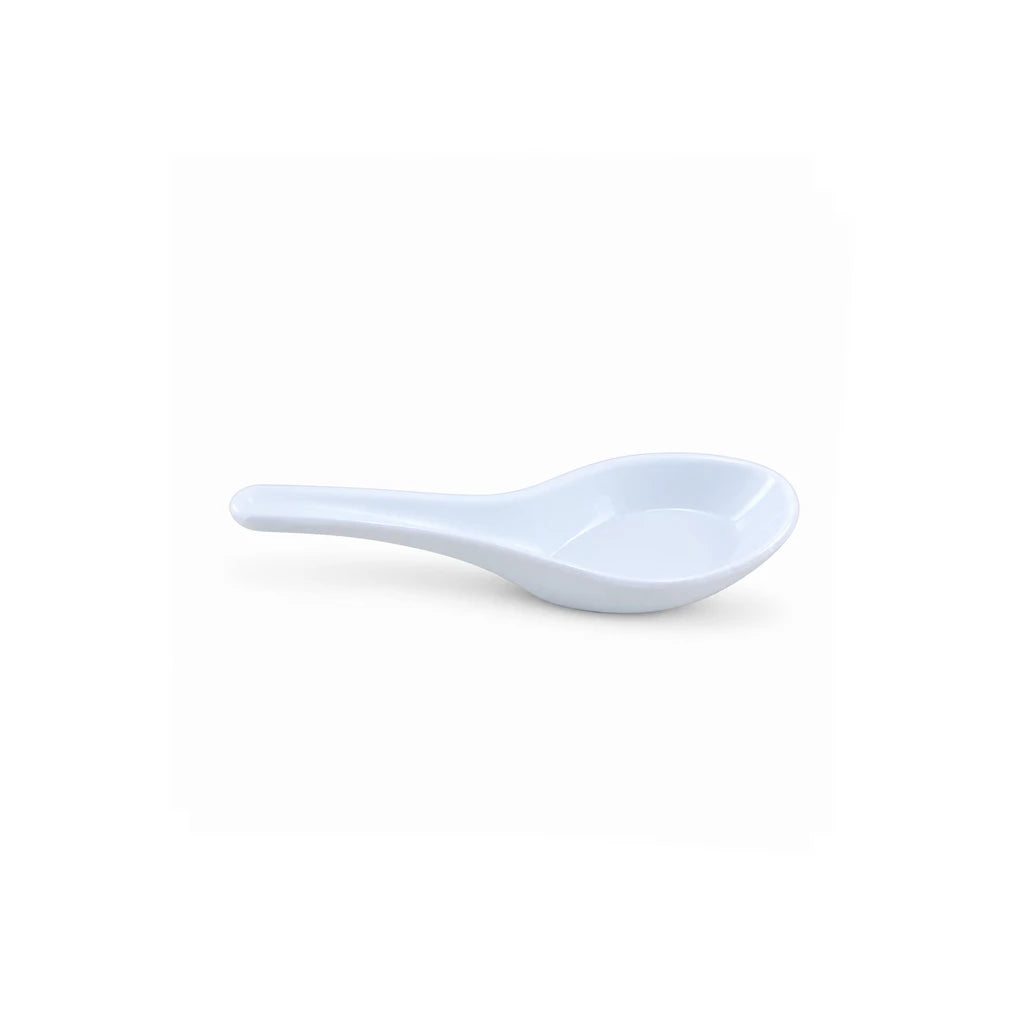 Blaze Mel Melamine White Bowl, Spoon & Saucer - Individual Pieces or Set