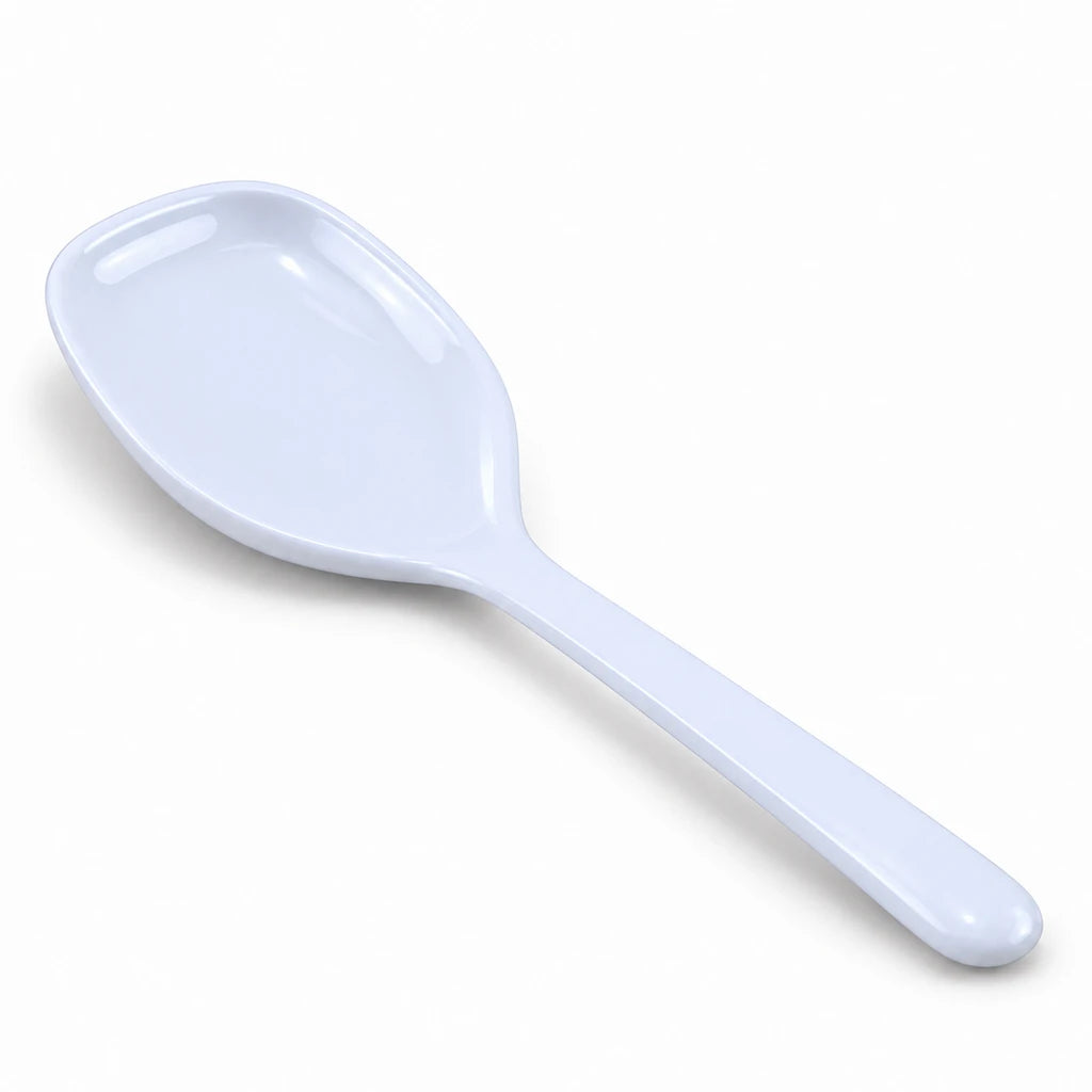 Blaze 10-Inch White Melamine Serving Spoon